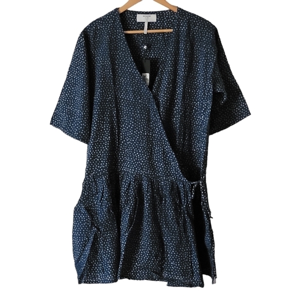 NEW One Teaspoon Starry Night Navy V-Neck Wrap Dress - Picture 5 of 11